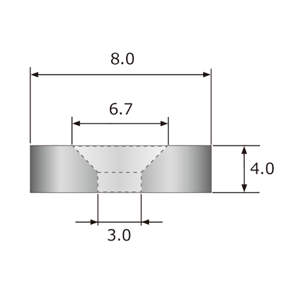 ネオジム磁石 円柱型皿穴付き φD8.0×φd3.0×4.0 [MNCSK0001] マグテック オンラインショップ（ネオジム磁石 ,ラバーマグネット,ゴム磁石の販売）